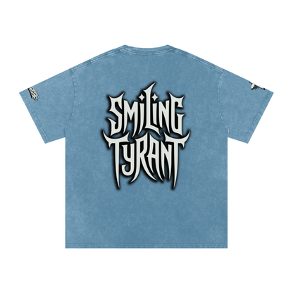 Smiling Tyrant Snow Washed Oversized Cotton T-Shirt