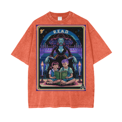 Aonaran Graphic Acid Wash Oversize T-Shirt