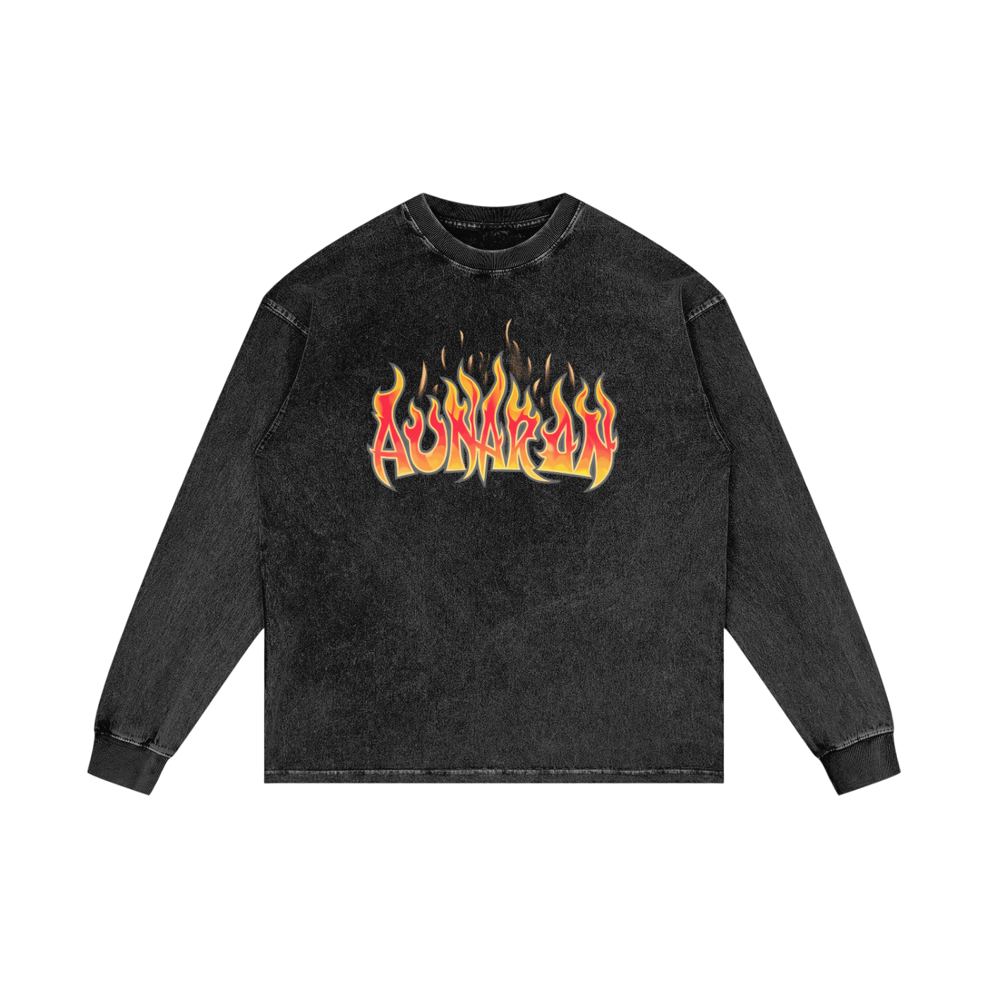 Aonaran Elementals Acid Wash Oversize Long Sleeve T-Shirt