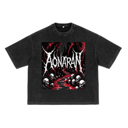 Aonaran 1 OFF Waffle-Texture Washed Boxy T-Shirt