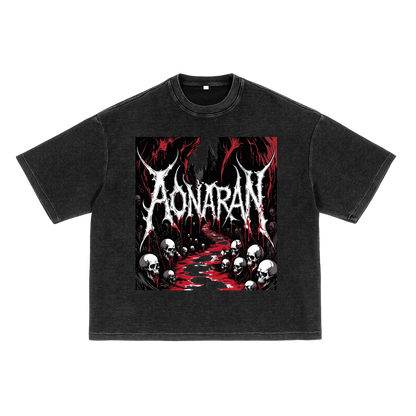 Aonaran 1 OFF Waffle-Texture Washed Boxy T-Shirt