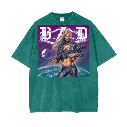 B.A.D. Oversize Snow Washed T-Shirt
