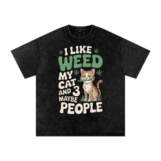 Aonaran 420 Acid Wash Oversize T-Shirt