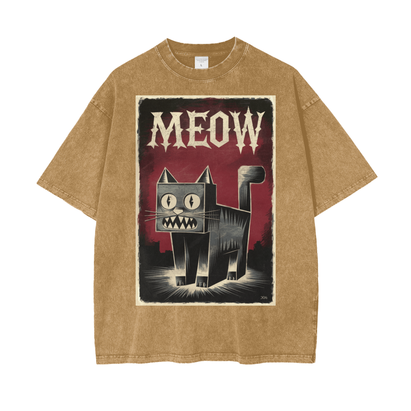 Aonaran Graphic Acid Wash Oversize T-Shirt