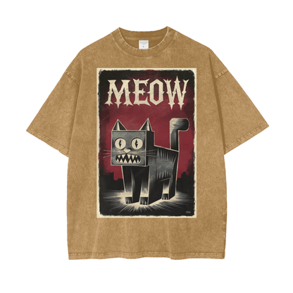 Aonaran Graphic Acid Wash Oversize T-Shirt