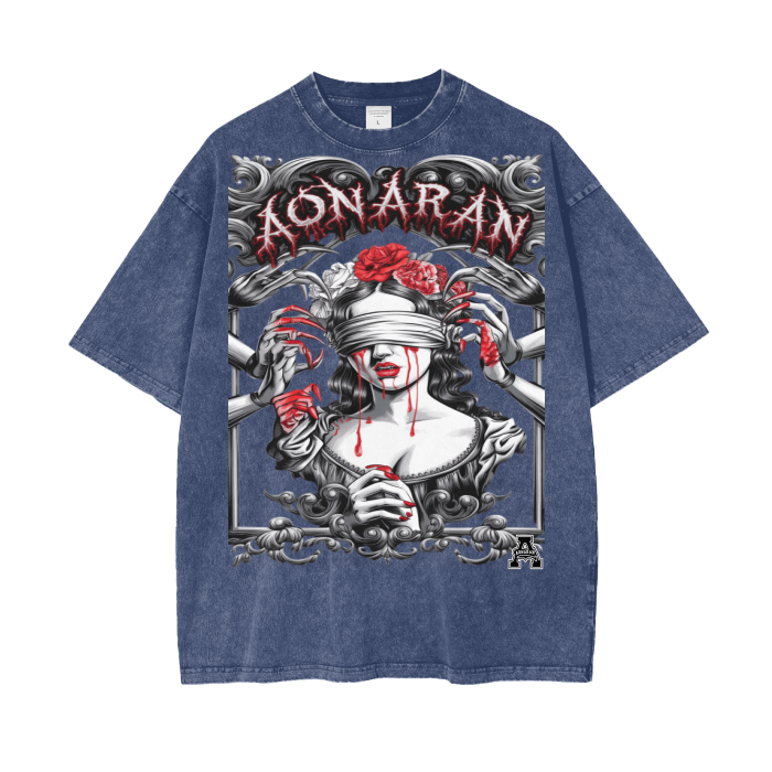 Aonaran Graphic Acid Wash Oversize T-Shirt