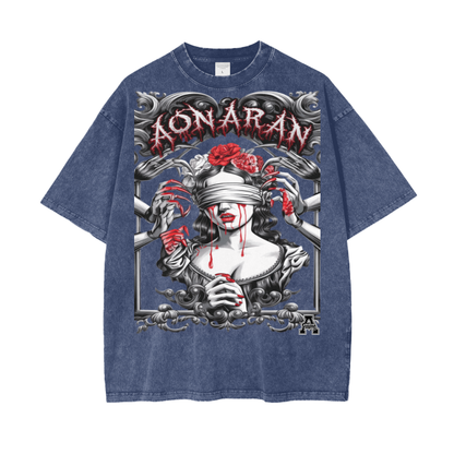 Aonaran Graphic Acid Wash Oversize T-Shirt