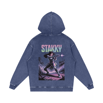Stakky Season 2 Acid Wash Oversize Hoodie