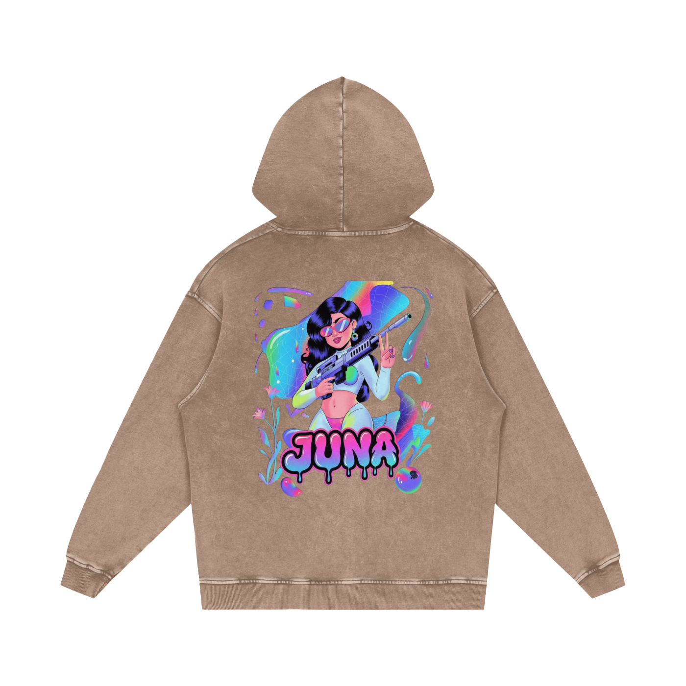 Juna Acid Wash Oversize Hoodie