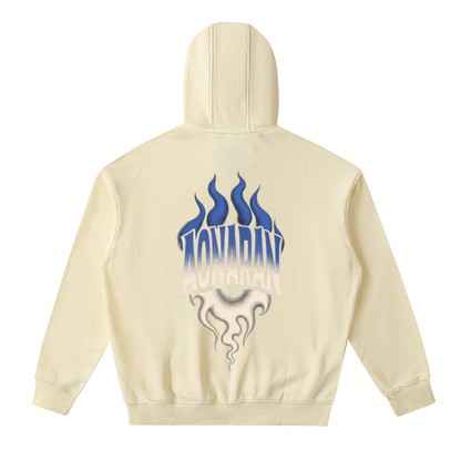 Aonaran Varsity Drop-Shoulder Zip Up Hoodie