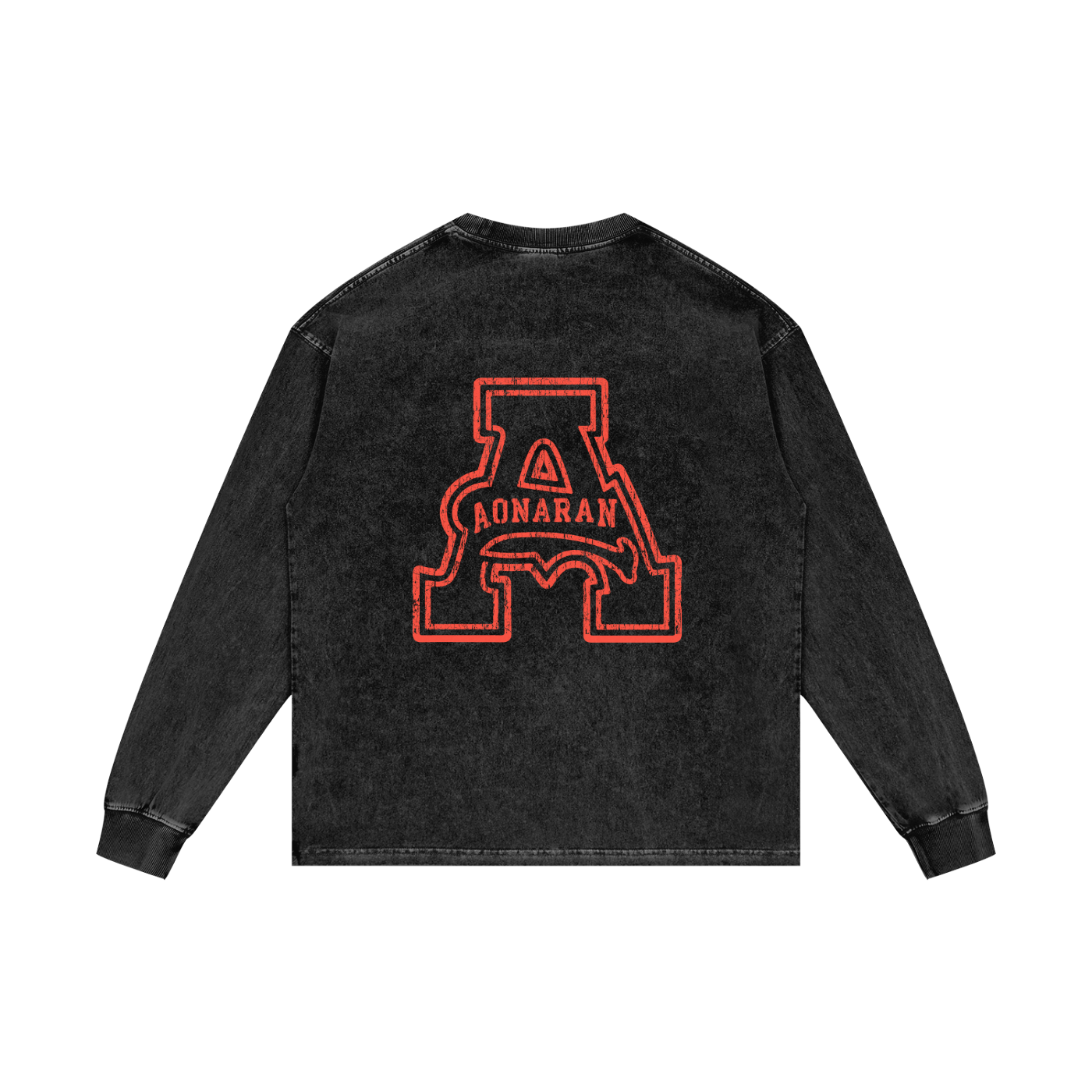 Aonaran Elementals Acid Wash Oversize Long Sleeve T-Shirt