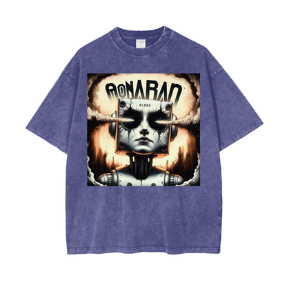 Aonaran Graphic Acid Wash Oversize T-Shirt