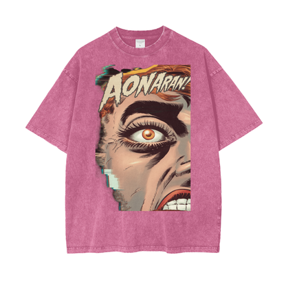 Aonaran Graphic Acid Wash Oversize T-Shirt