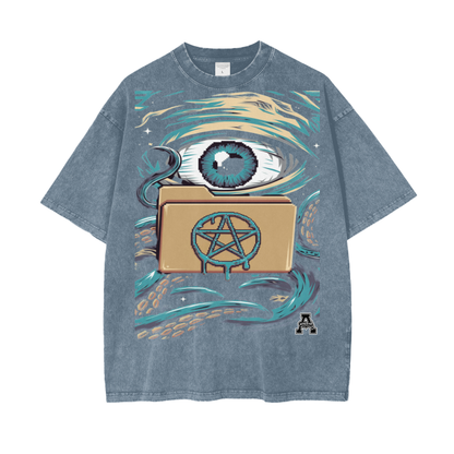 Aonaran Graphic Acid Wash Oversize T-Shirt