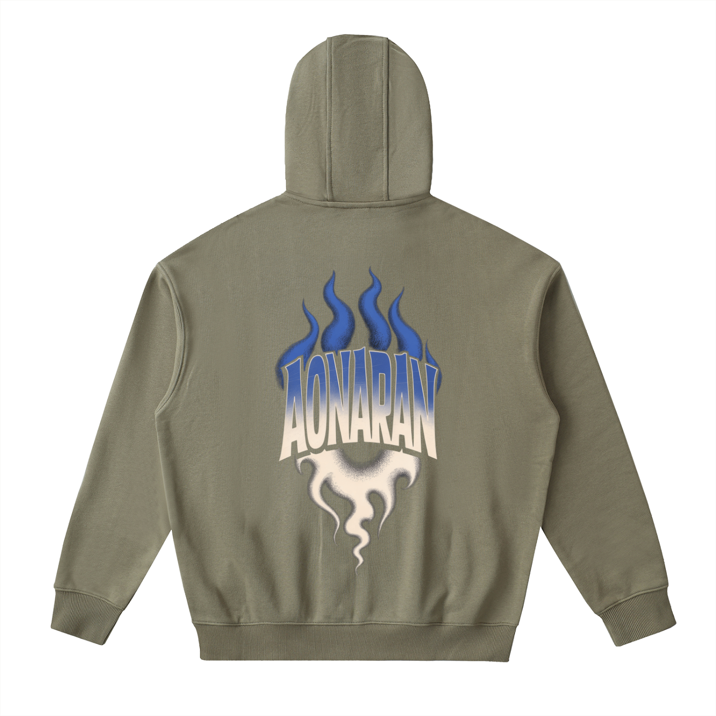 Aonaran Varsity Drop-Shoulder Zip Up Hoodie