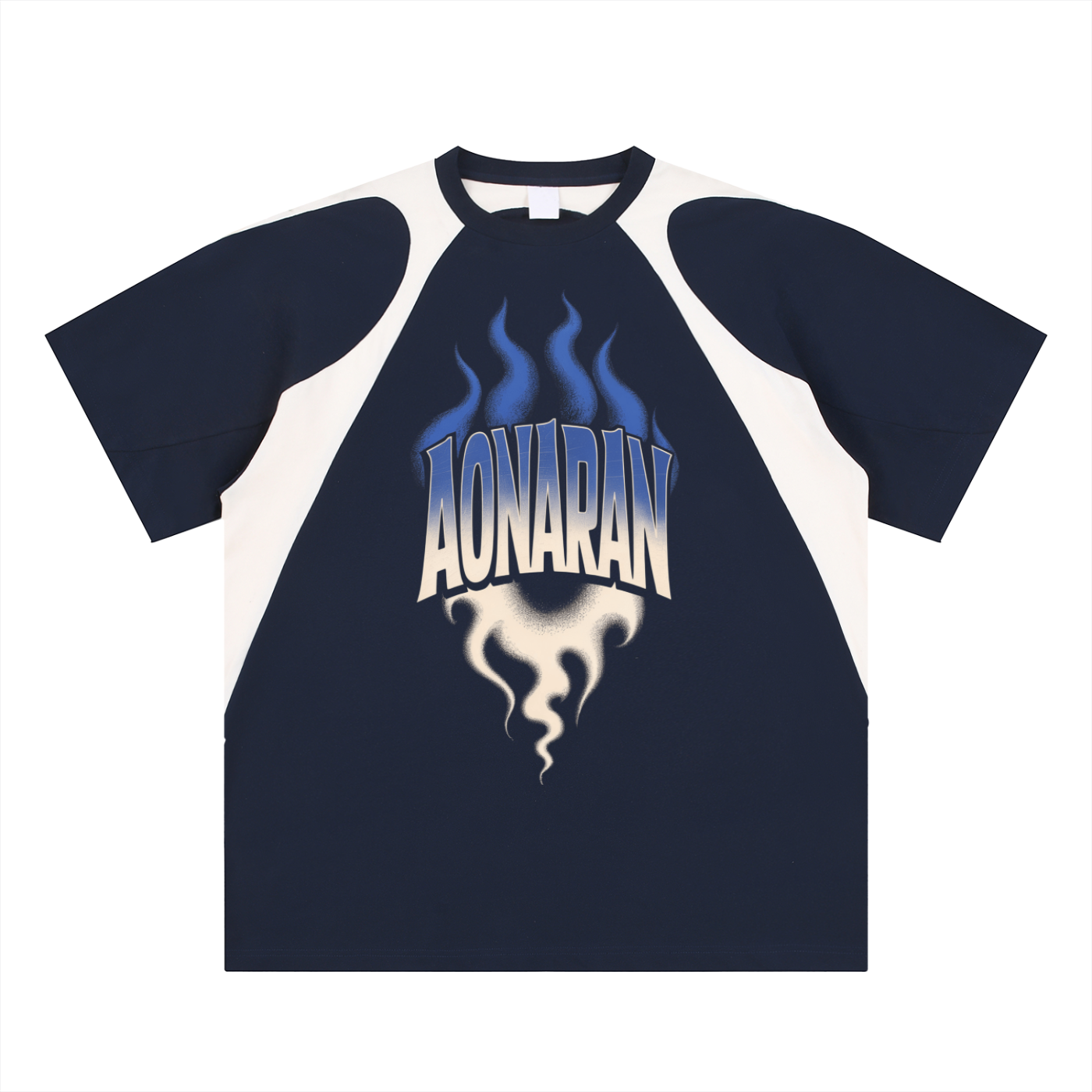 Aonaran Varsity Contrast Panel Cotton T-Shirt