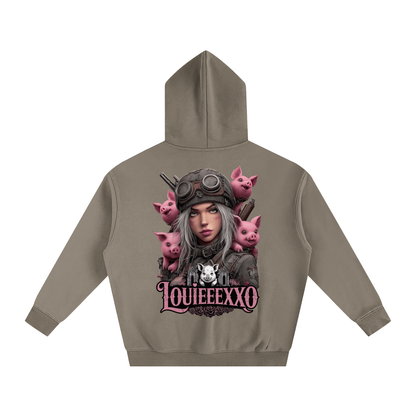Louieeexxo Oversize Fleeced Hoodie