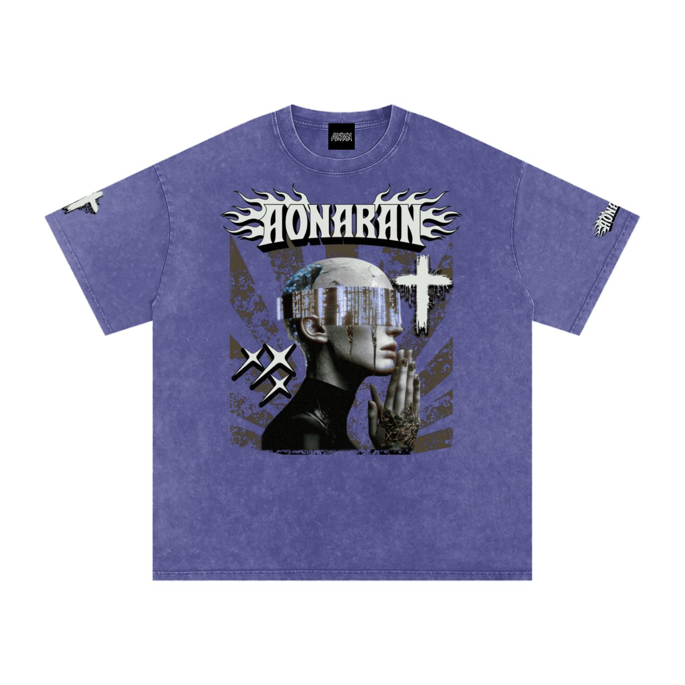 Smiling Tyrant Snow Washed Oversized Cotton T-Shirt