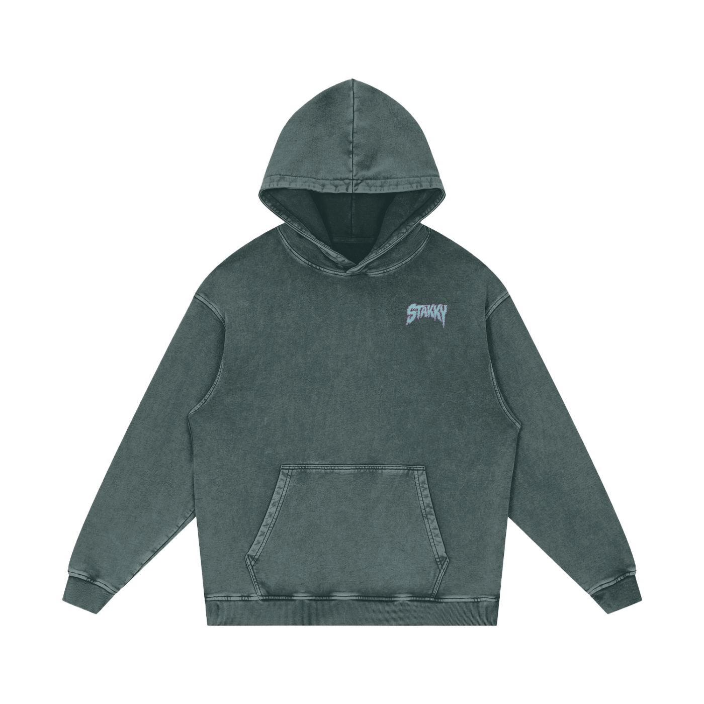 Stakky Acid Wash Oversize Hoodie