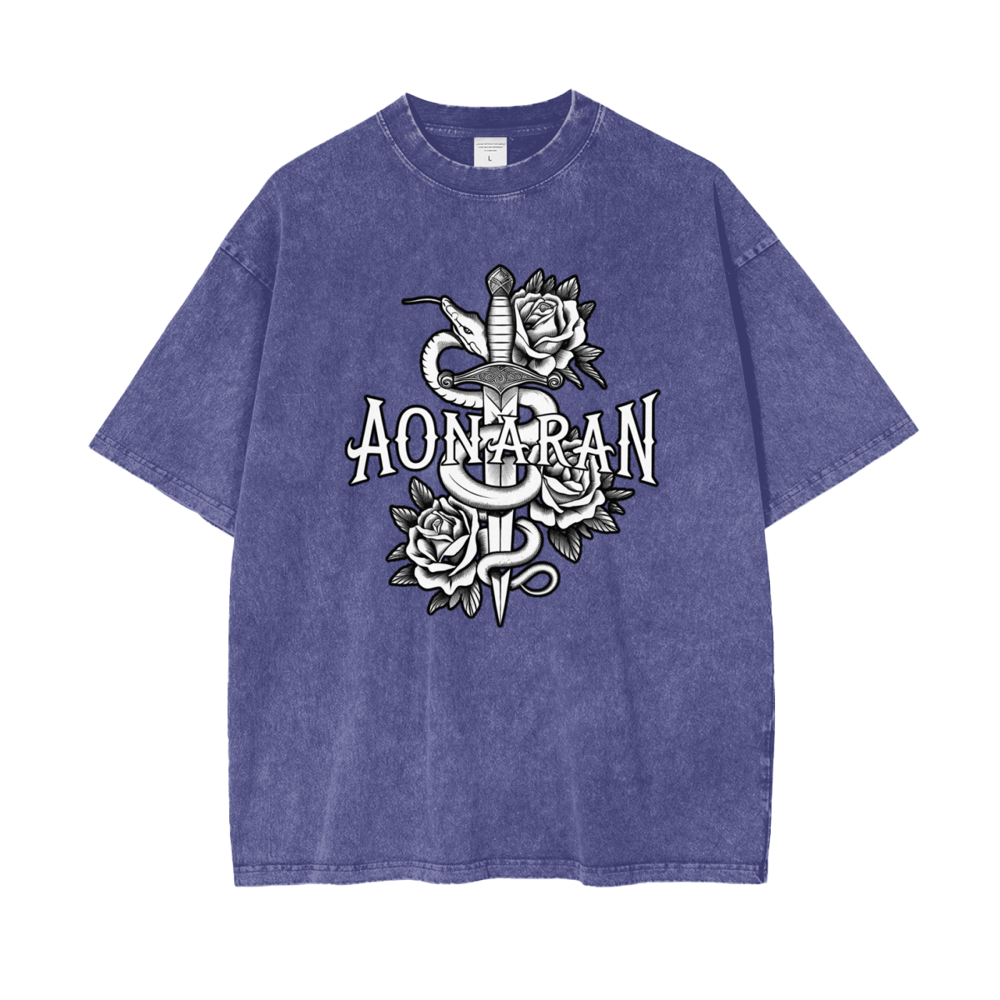 Aonaran Graphic Acid Wash Oversize T-Shirt