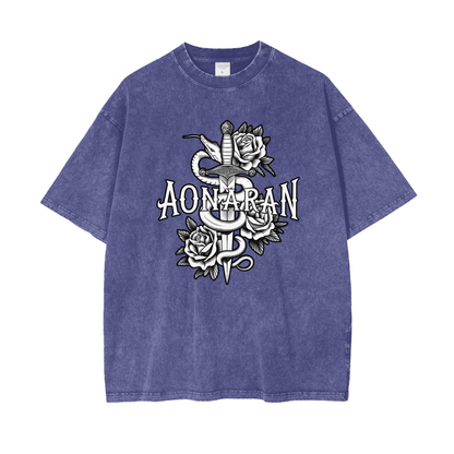 Aonaran Graphic Acid Wash Oversize T-Shirt