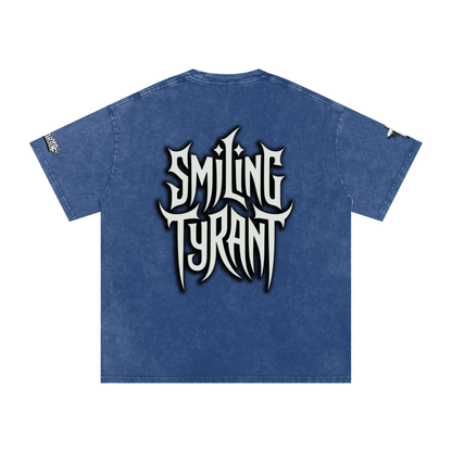 Smiling Tyrant Snow Washed Oversized Cotton T-Shirt