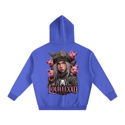 Louieeexxo Oversize Fleeced Hoodie