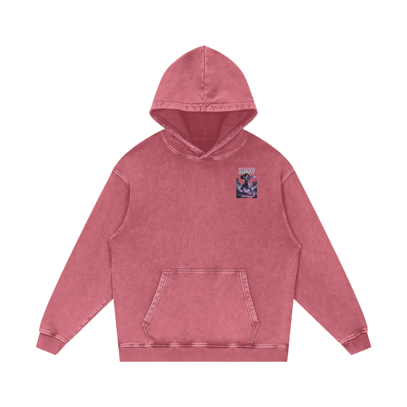 Stakky Season 2 Acid Wash Oversize Hoodie