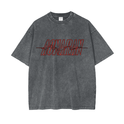 Aonaran Graphic Acid Wash Oversize T-Shirt