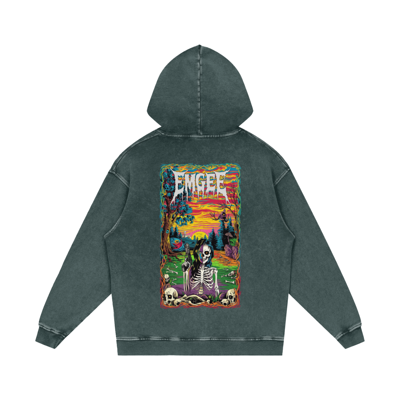 EMGEE Acid Wash Oversize Hoodie