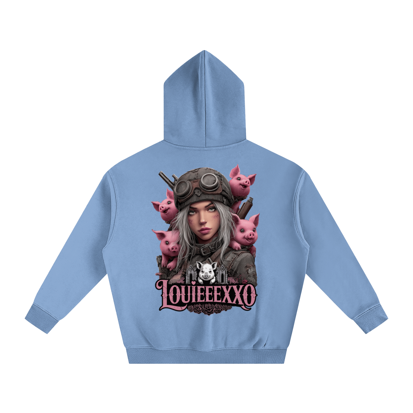 Louieeexxo Oversize Fleeced Hoodie