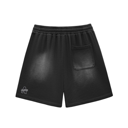 Aonaran 1 OFF Sun Fade Raw Edge Cotton Shorts