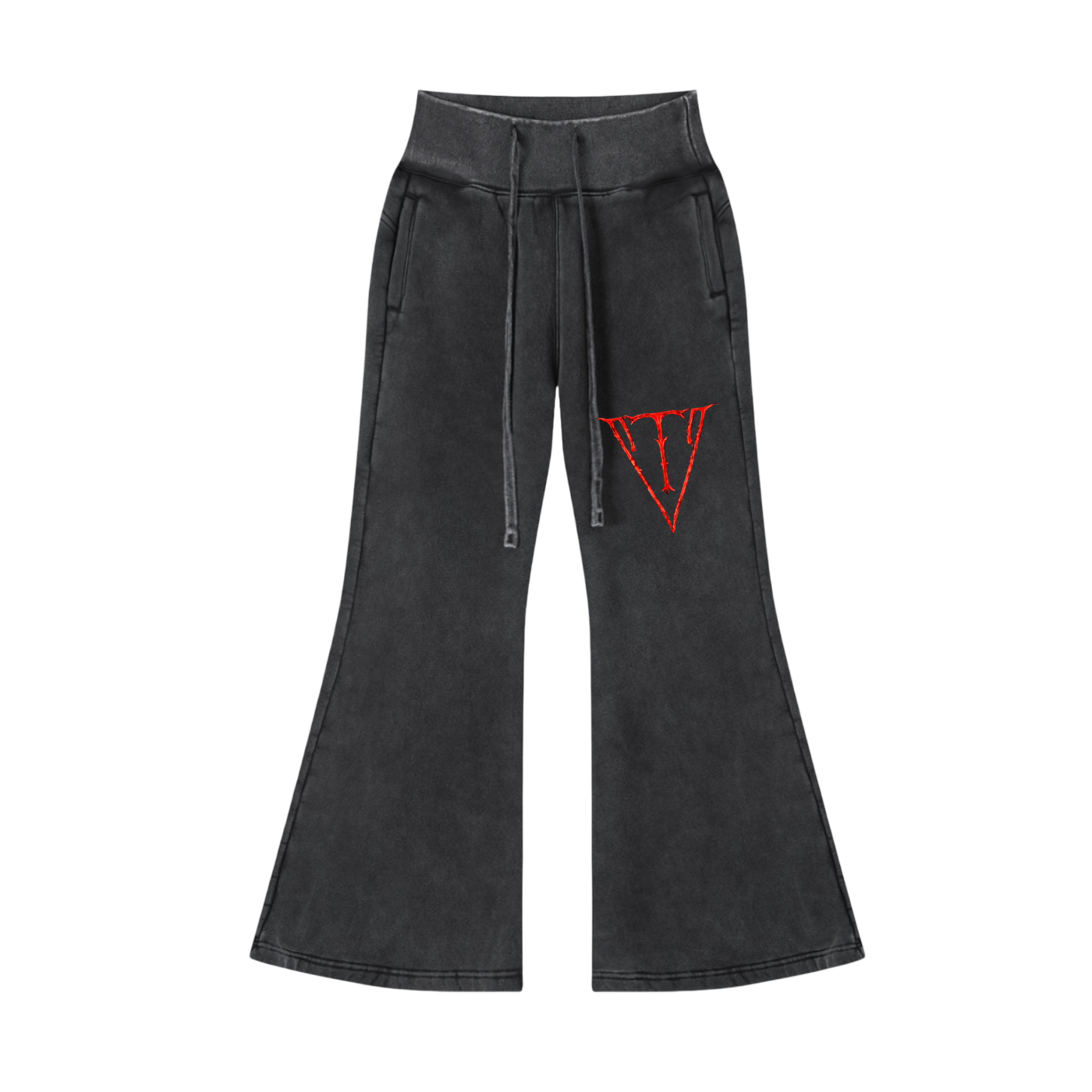 Aonaran NevaeH Vintage Washed Flared Fleece Pants