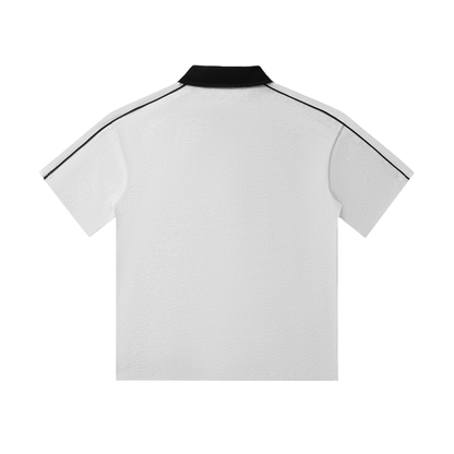 Aonaran Varsity Contrast Collar Short-Sleeve Polo Shirt