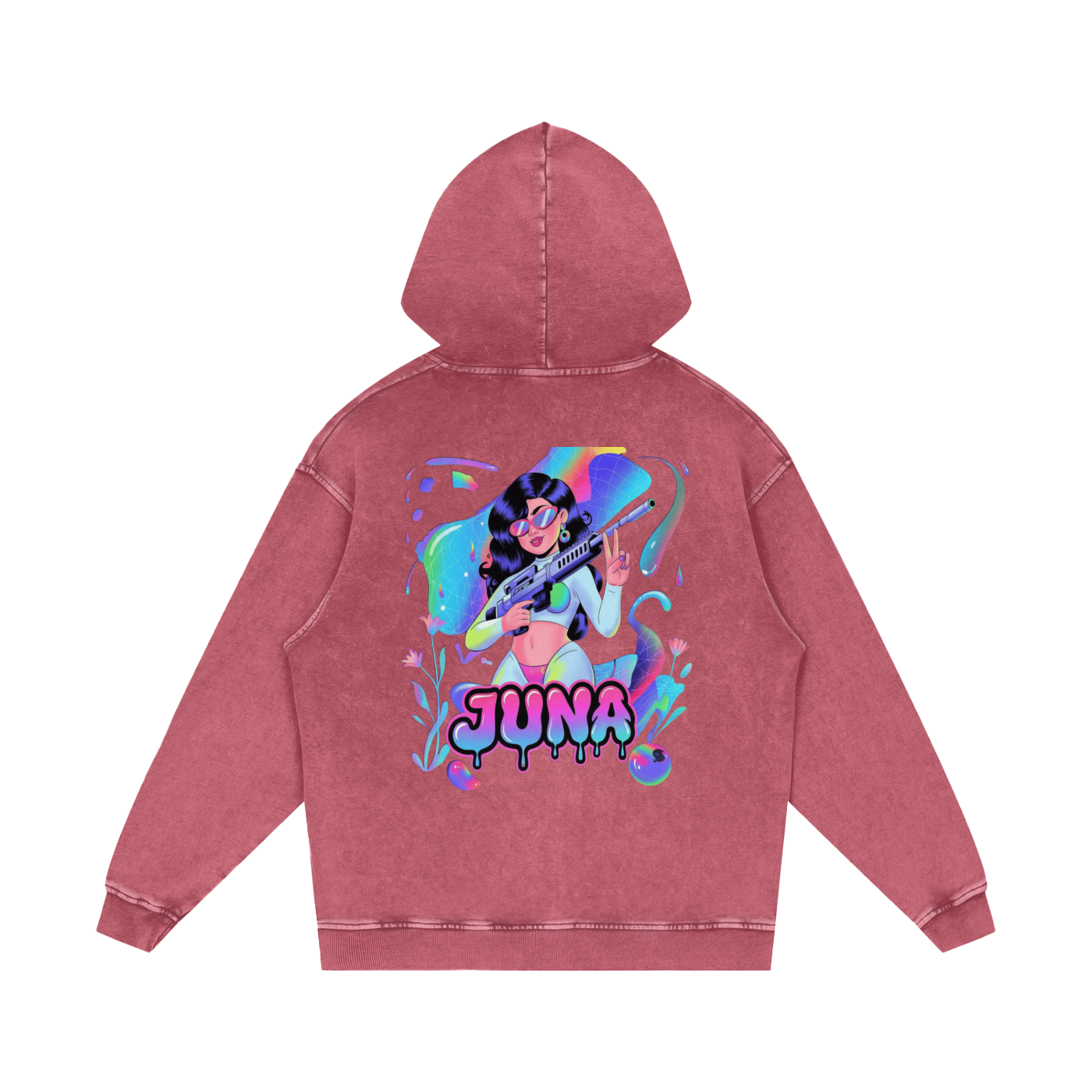 Juna Acid Wash Oversize Hoodie