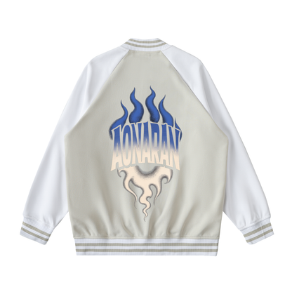 Aonaran Varsity Two Tone Raglan Sleeve Varsity Jacket
