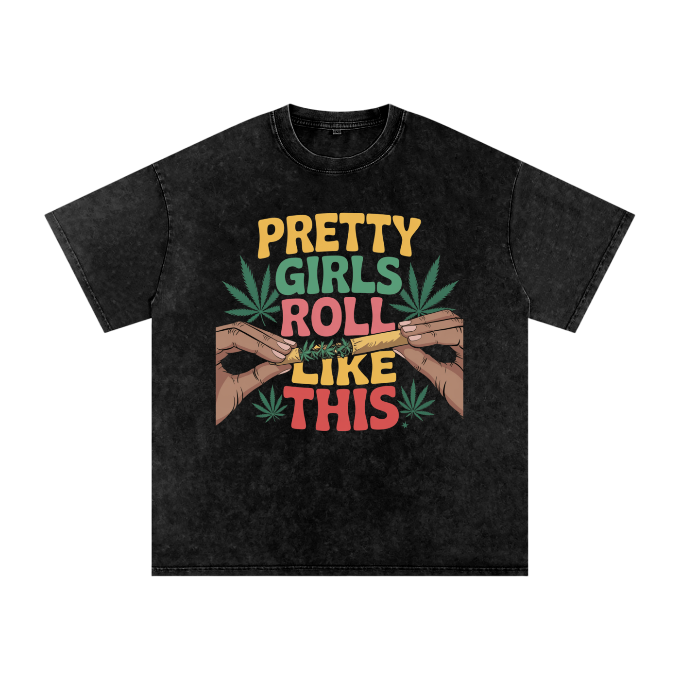 Aonaran 420 Acid Wash Oversize T-Shirt