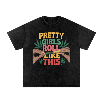 Aonaran 420 Acid Wash Oversize T-Shirt