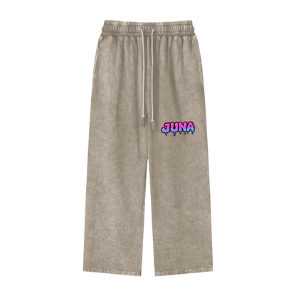 Juna Acid Wash Straight Leg Pants