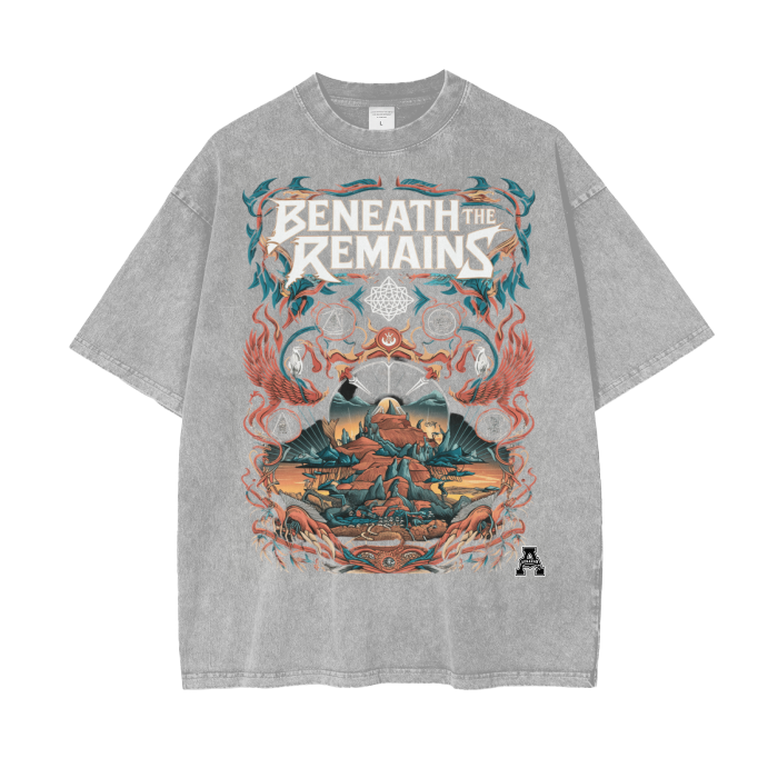 Aonaran Graphic Acid Wash Oversize T-Shirt