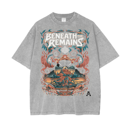 Aonaran Graphic Acid Wash Oversize T-Shirt