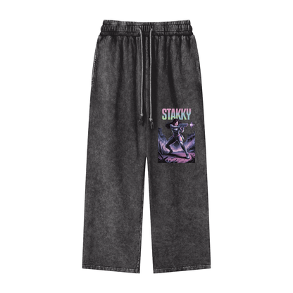 Stakky Season 2 Acid Wash Straight Leg Pants