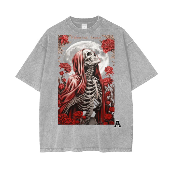 Aonaran Graphic Acid Wash Oversize T-Shirt