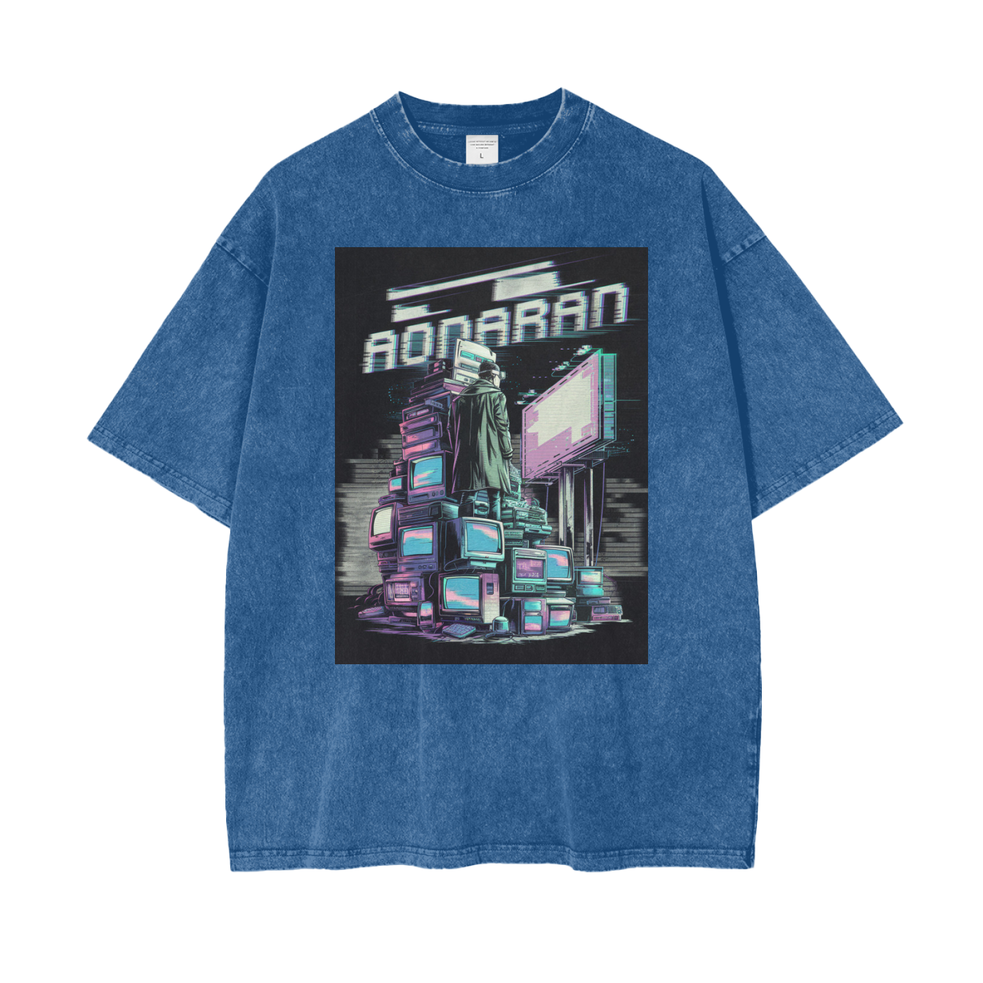 Aonaran Graphic Acid Wash Oversize T-Shirt