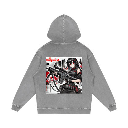 Allysinz Acid Wash Oversize Hoodie