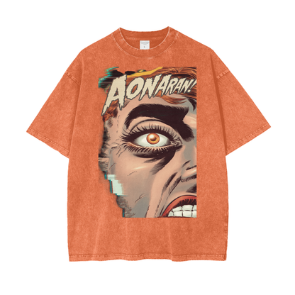 Aonaran Graphic Acid Wash Oversize T-Shirt