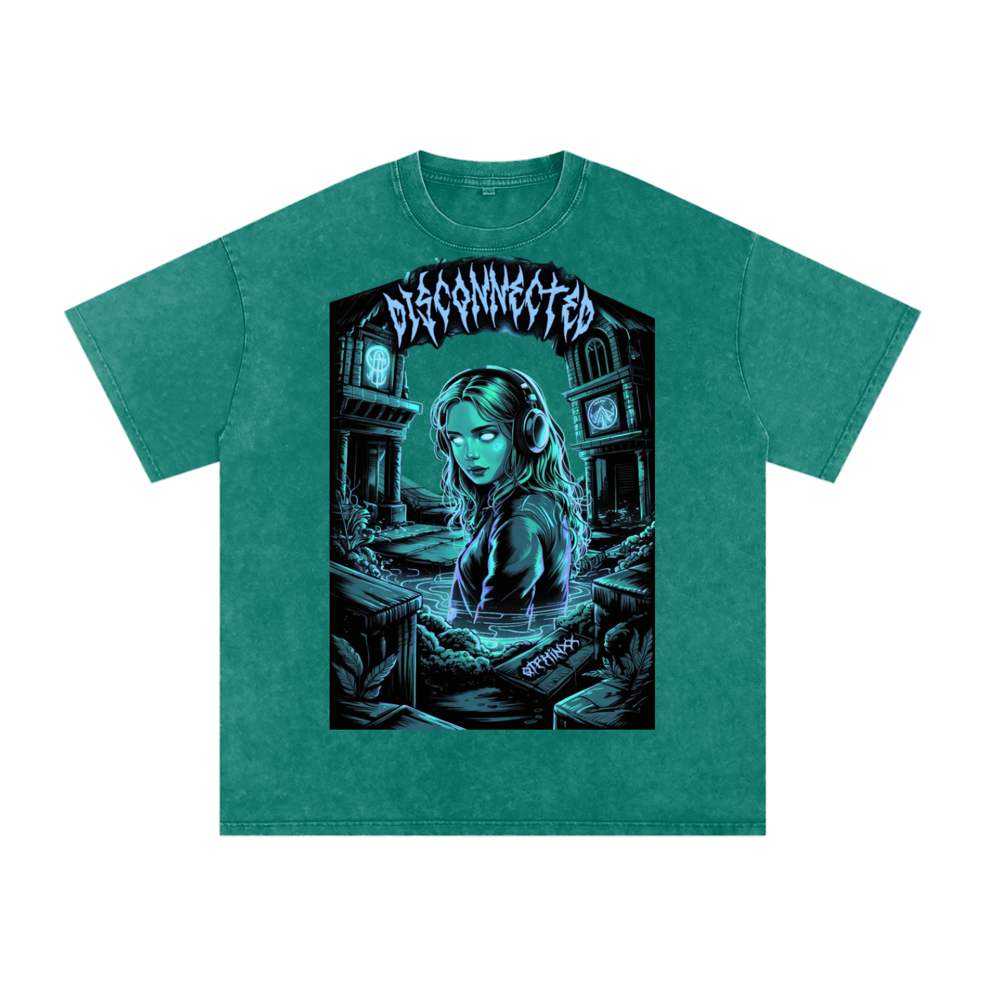 Disconnected Acid Wash Oversize T-Shirt