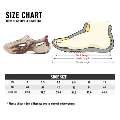 Aonaran Cataclysm Mens Skull Clogs