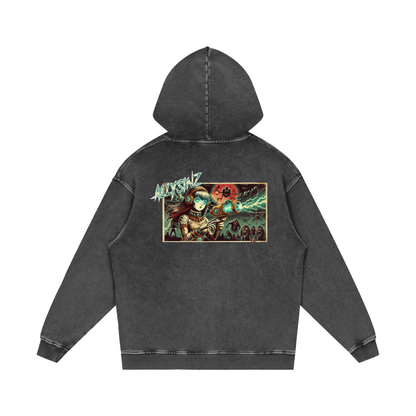 Allysinz Acid Wash Oversize Hoodie