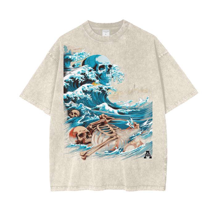 Aonaran Graphic Acid Wash Oversize T-Shirt